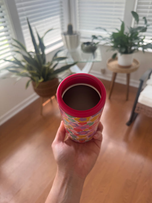 Groovy Floral Slim Can Koozie