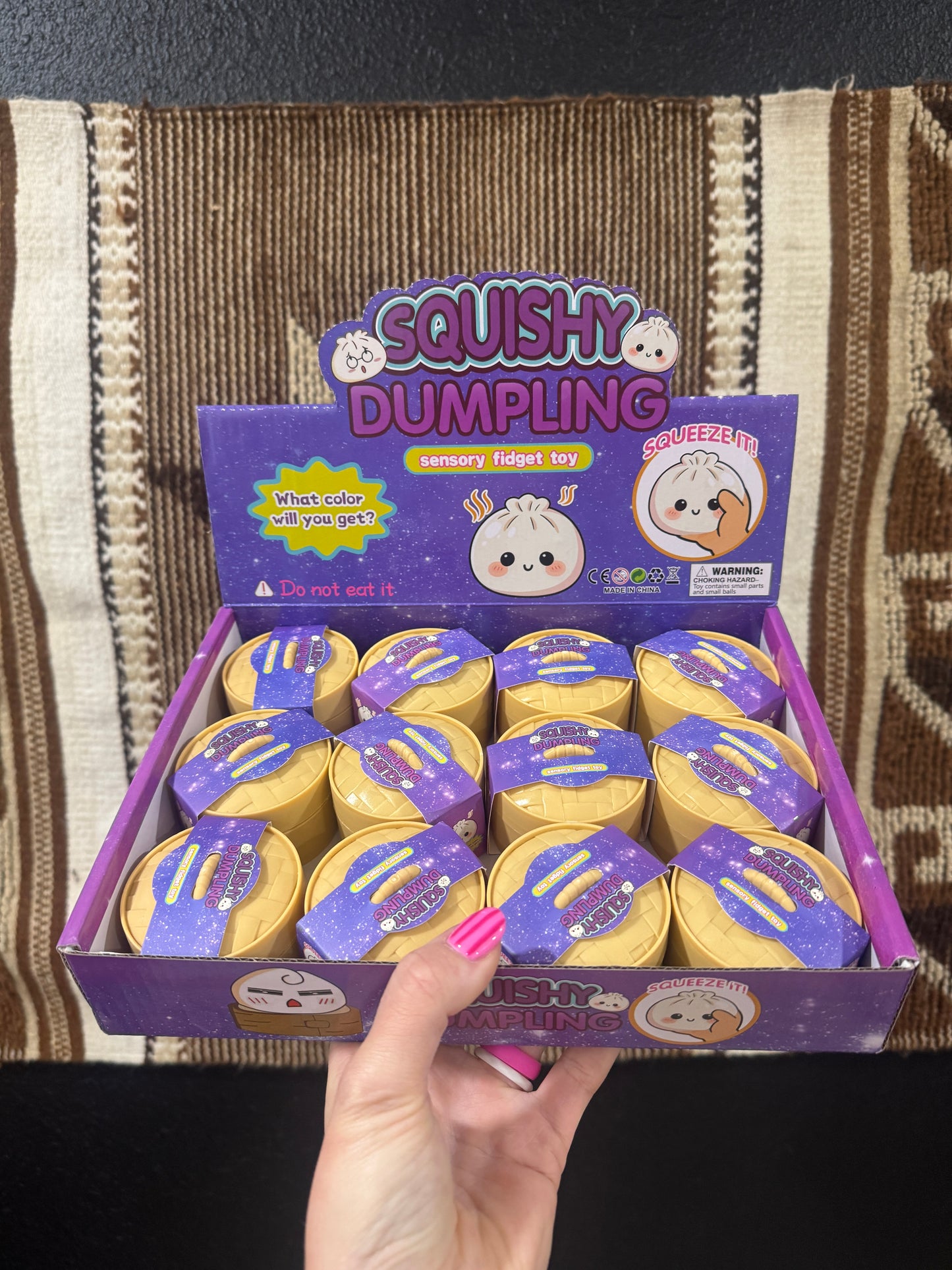 Mini Glitter Gel Bead Dumpling Squishy