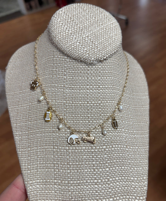 Football Game Day Charm Necklace