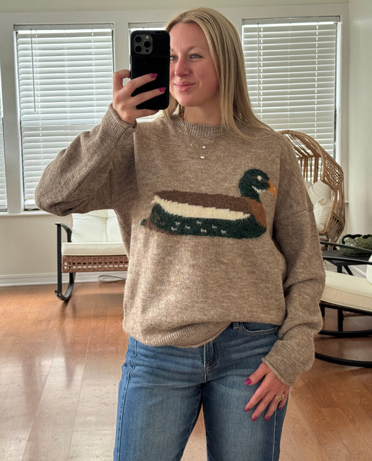 Mallard Duck Sweater - Mocha