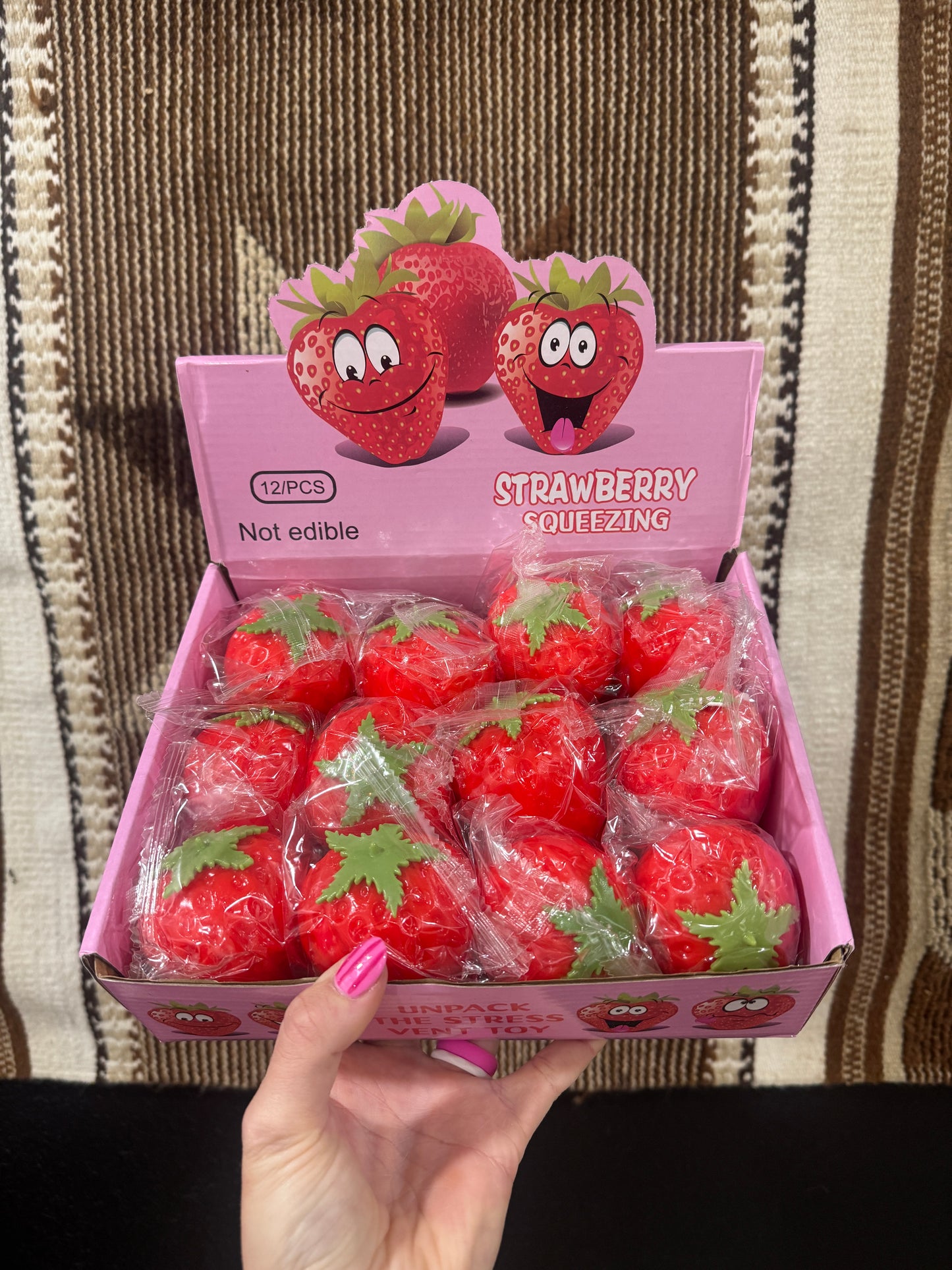 Strawberry Dough Ball Squishy Toy