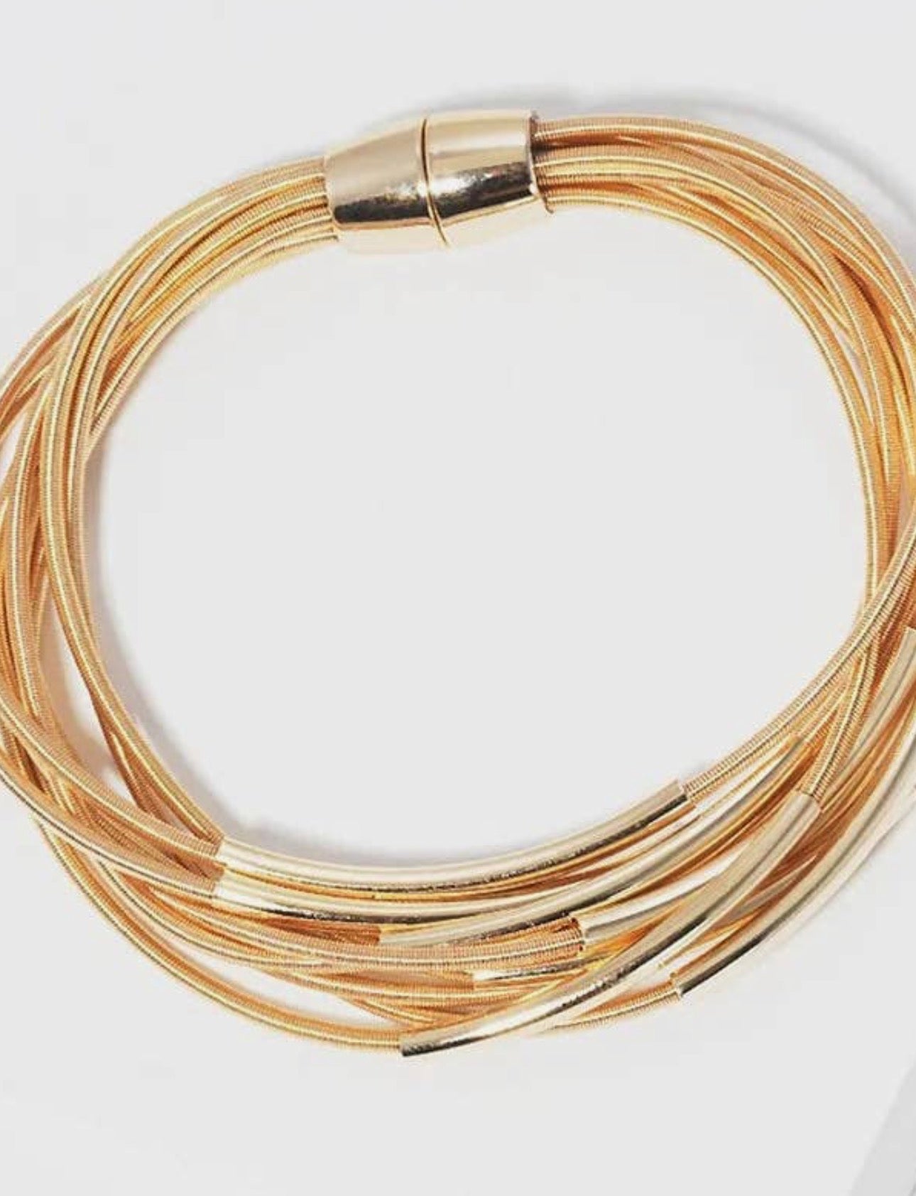 Wire Multi-Strand Bracelet - Gold