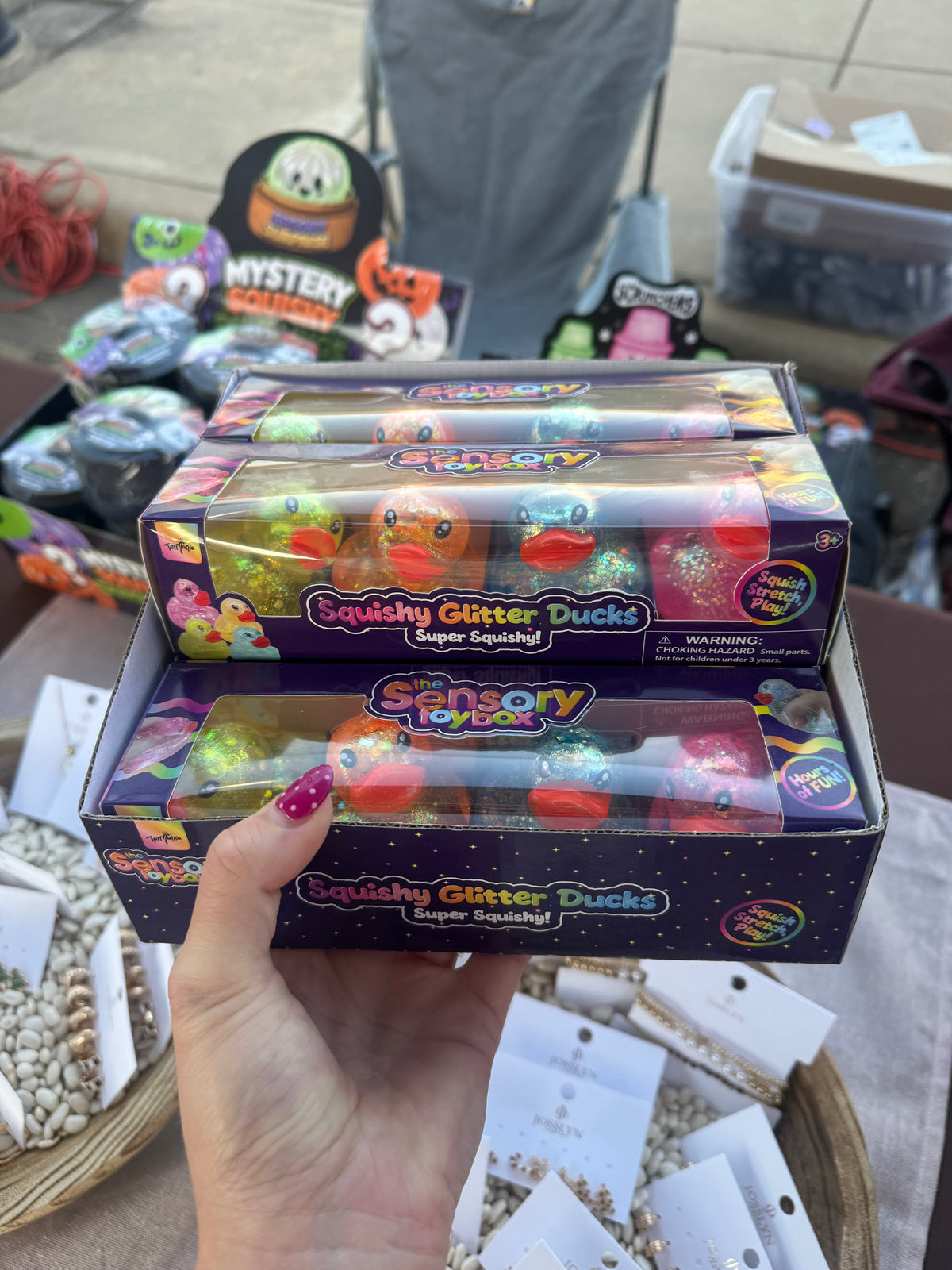 4pk Glitter Squishy Ducks