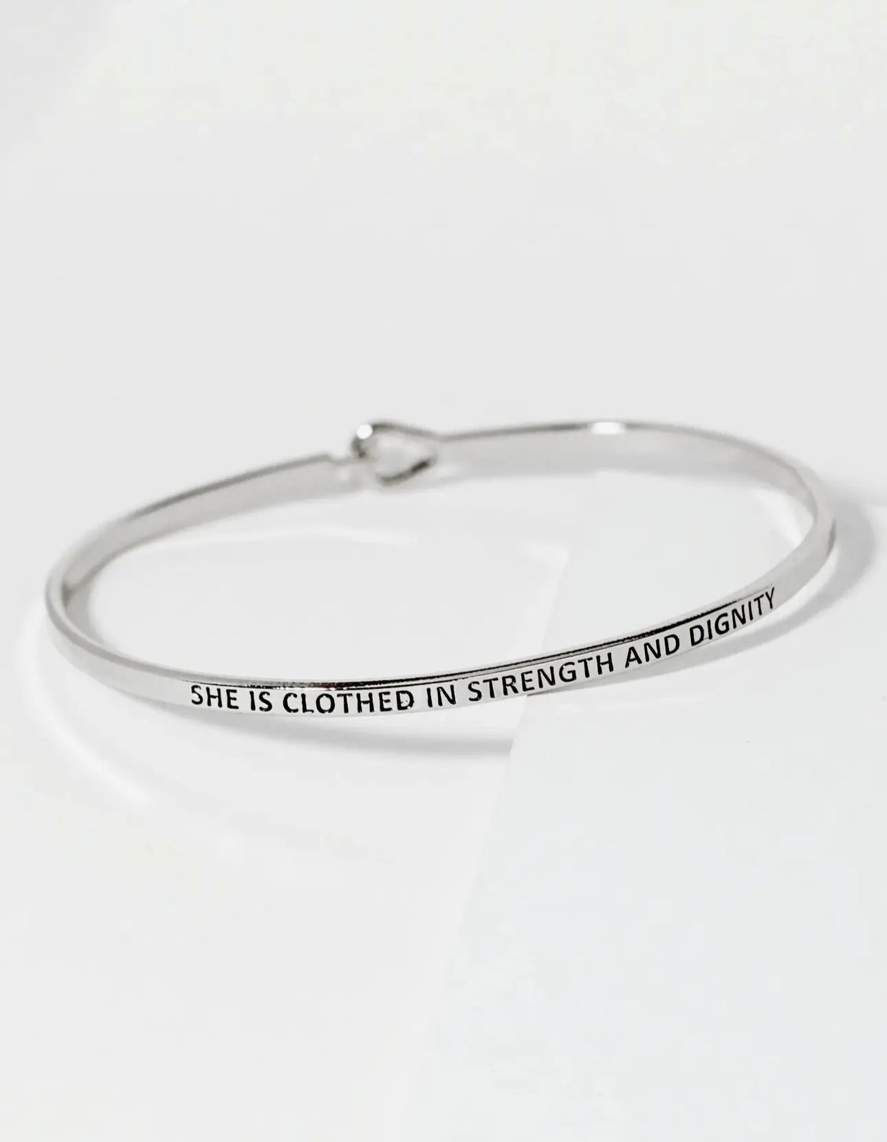 She is Clothed Bracelet - Silver