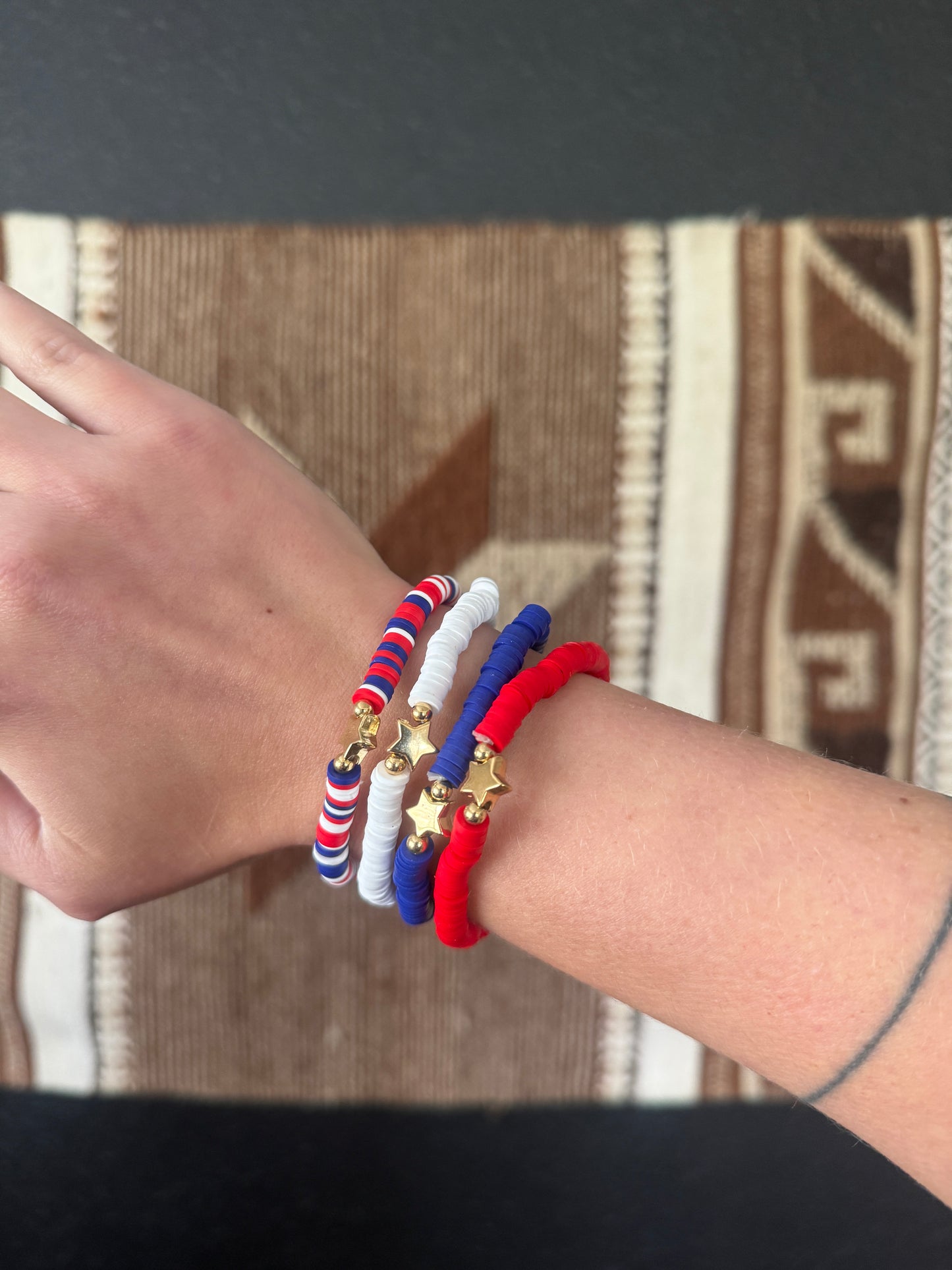 Star Heishi Bracelets - Set of 4