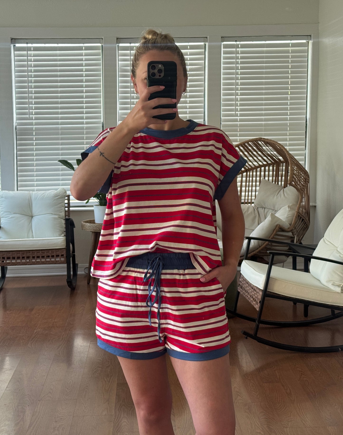 Americana Striped Matching Set - Red, White, & Blue