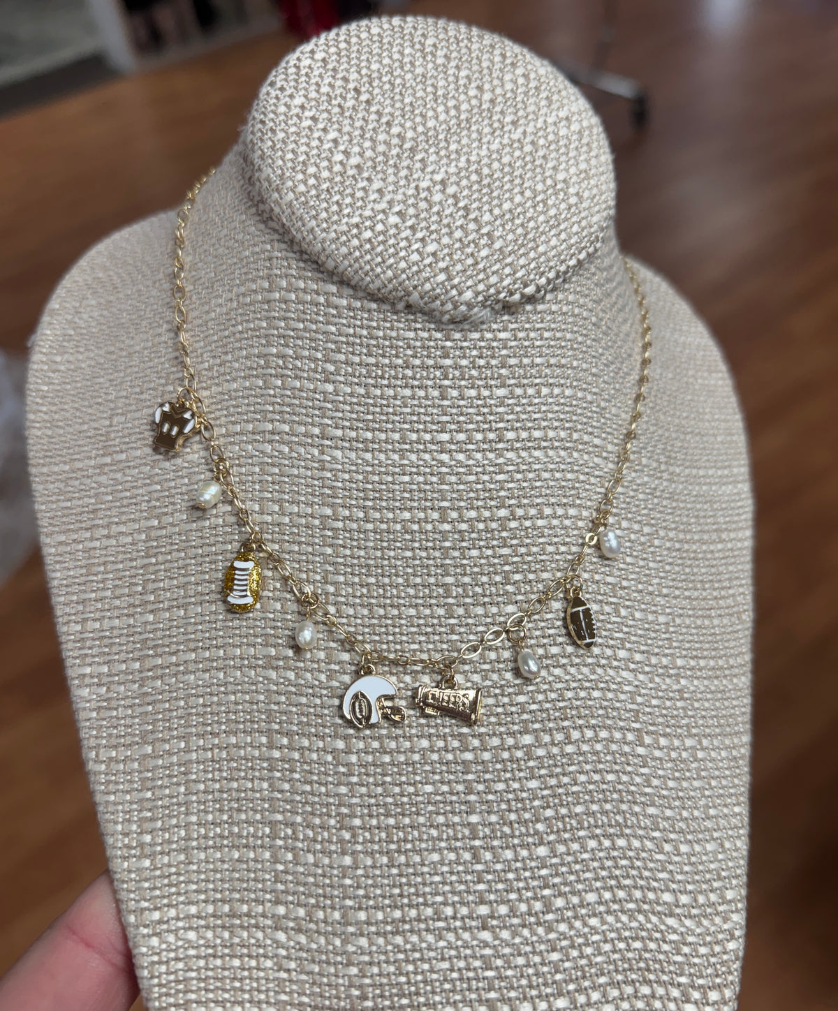 Football Game Day Charm Necklace