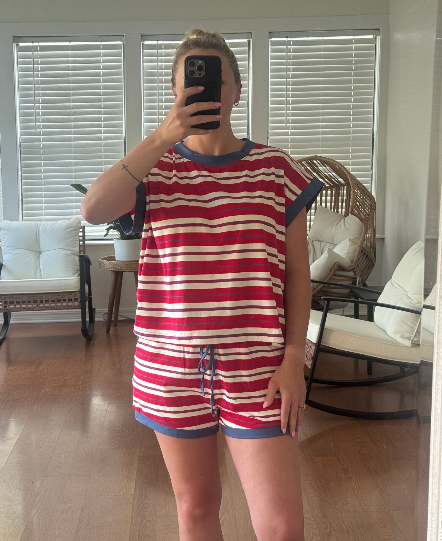 Americana Striped Matching Set - Red, White, & Blue