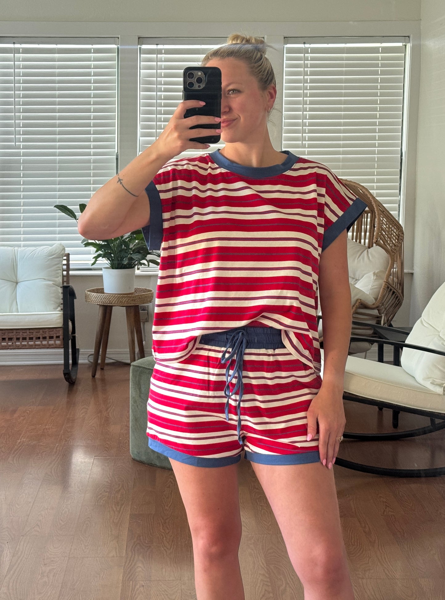 Americana Striped Matching Set - Red, White, & Blue