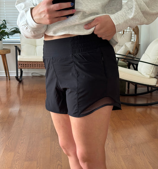 Active Shorts w/ Mesh - Black