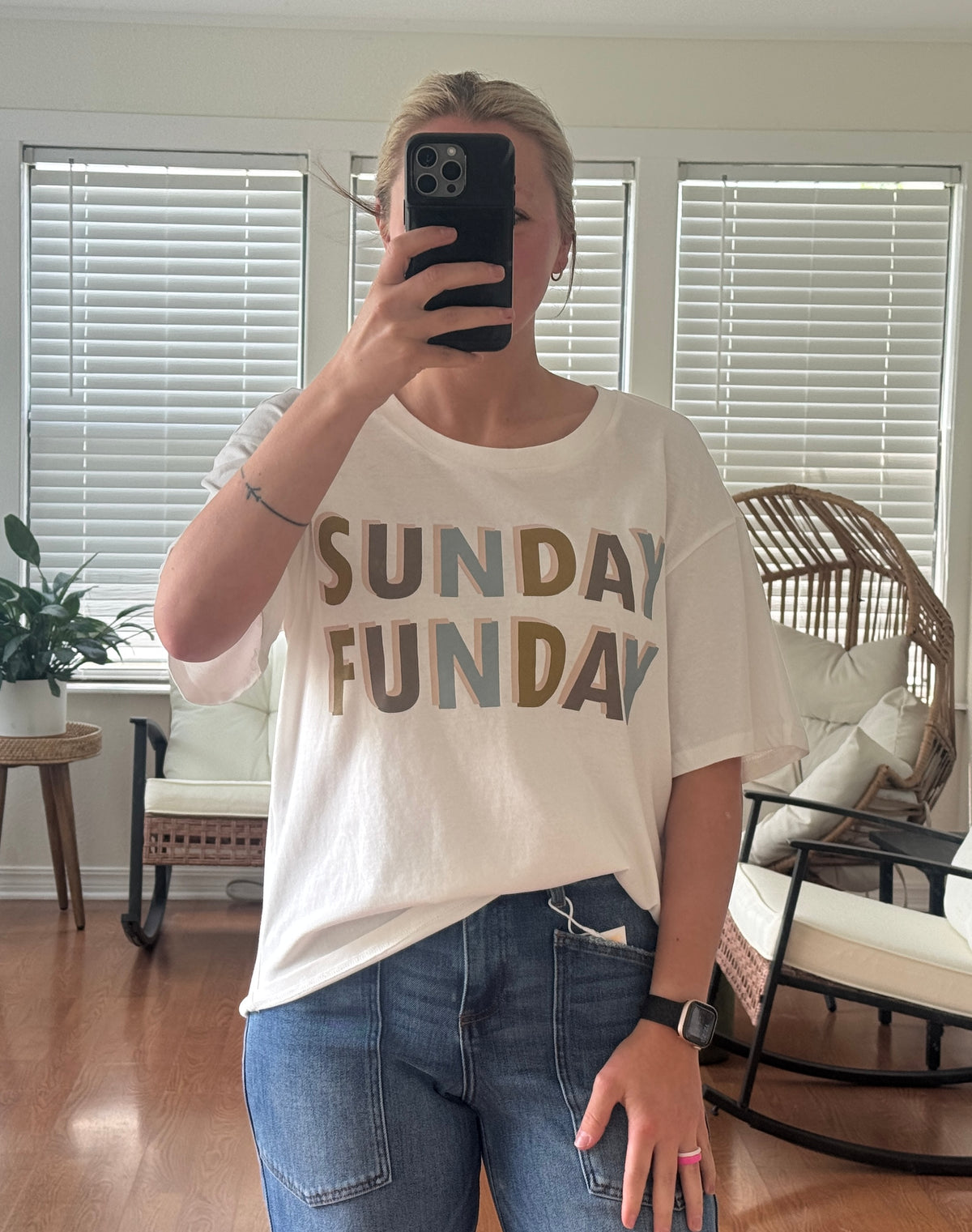 Sunday Funday Short Sleeve Tee - White