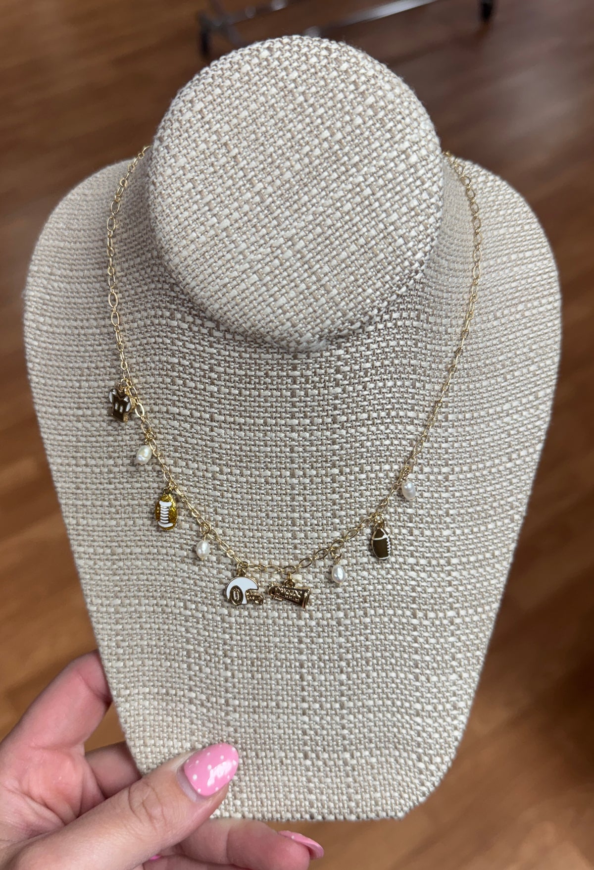 Football Game Day Charm Necklace