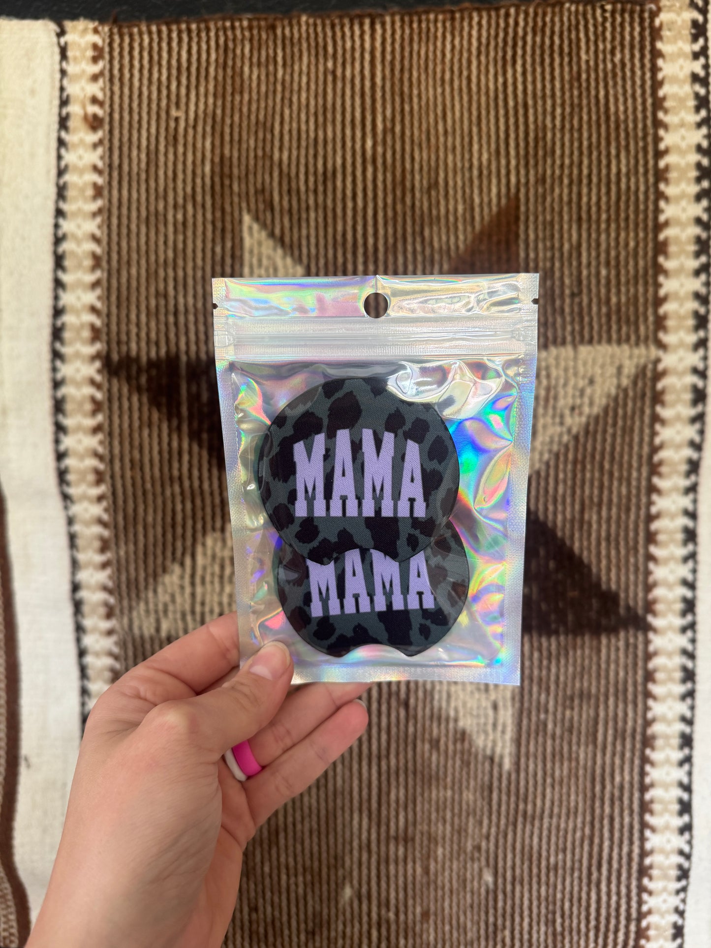 Car Coasters 2pk - Mama Purple