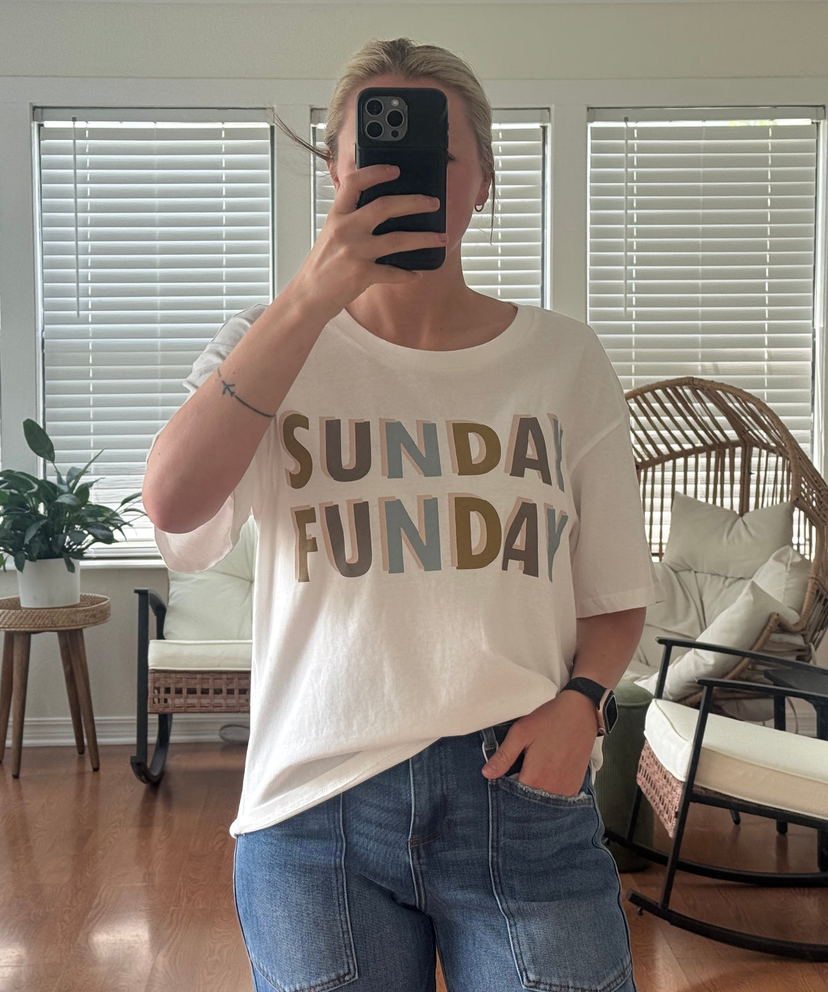 Sunday Funday Short Sleeve Tee - White