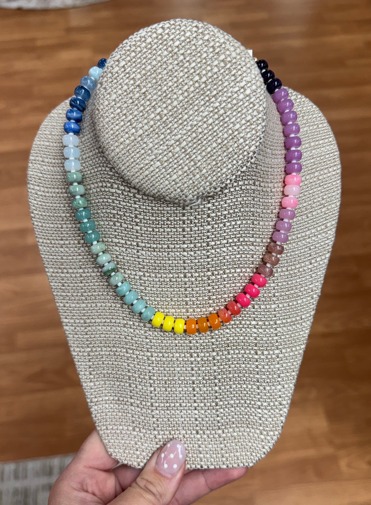 Gradient Beaded Necklace - Multi