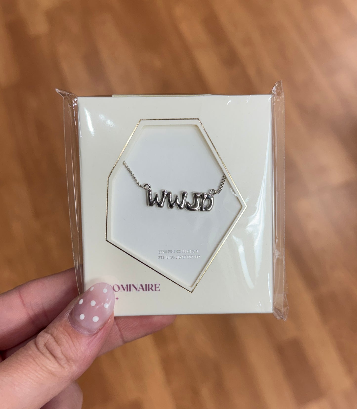 WWJD Script Necklace - Silver