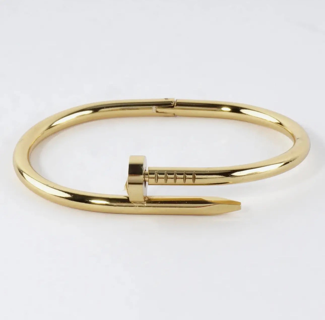 Open Nail Cuff Bracelet - Gold