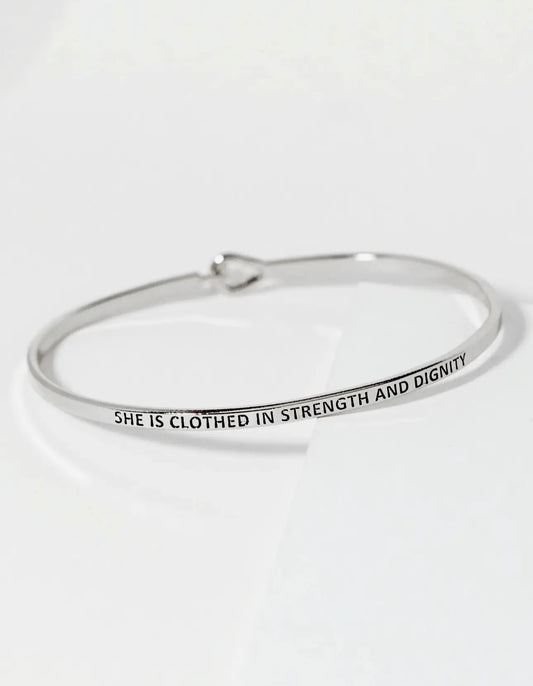 She is Clothed Bracelet - Silver